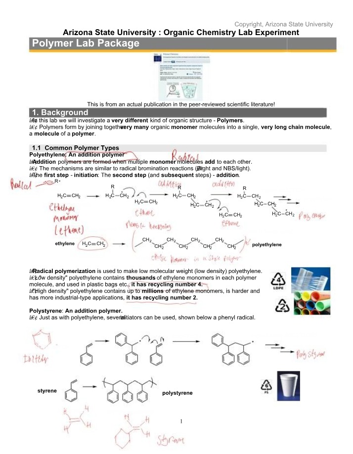 Polymer Lab Materials