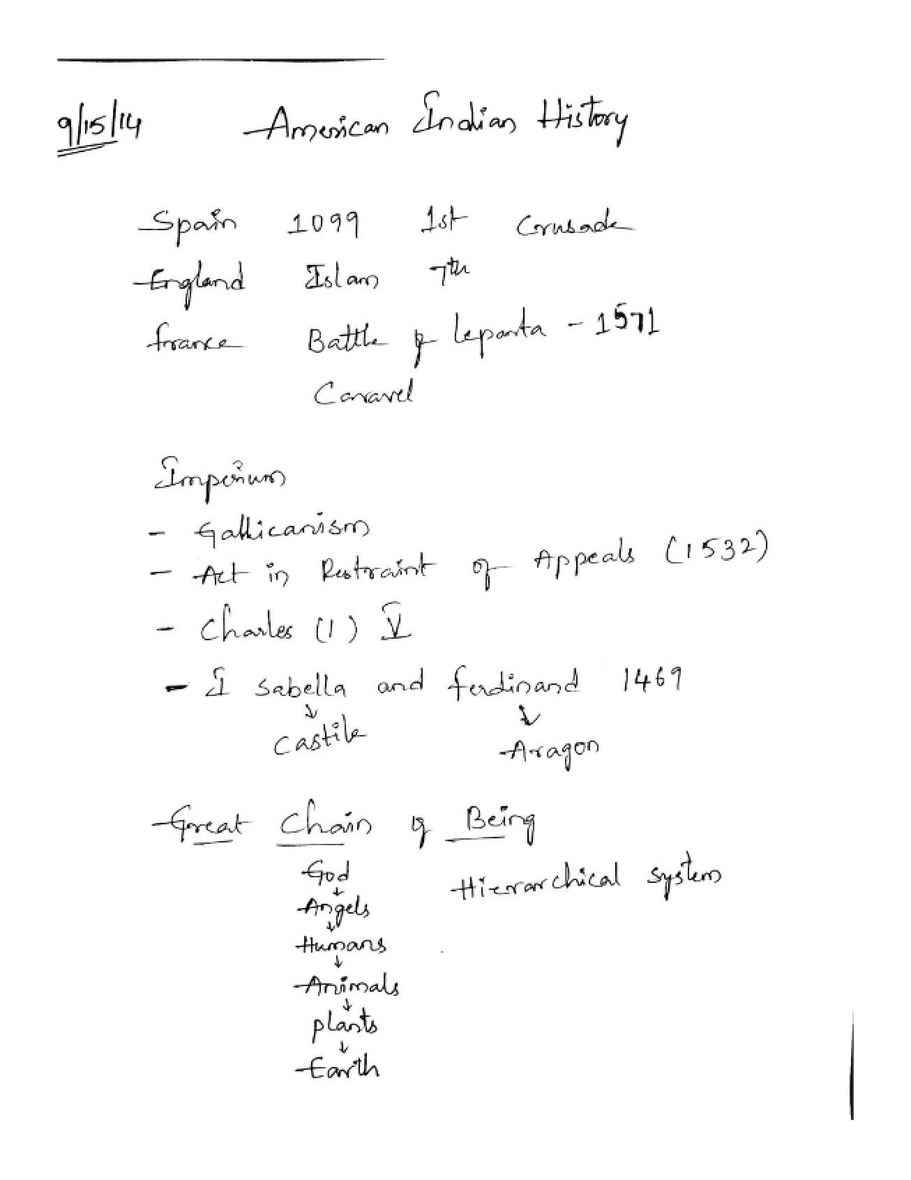 American Indian History Class Notes