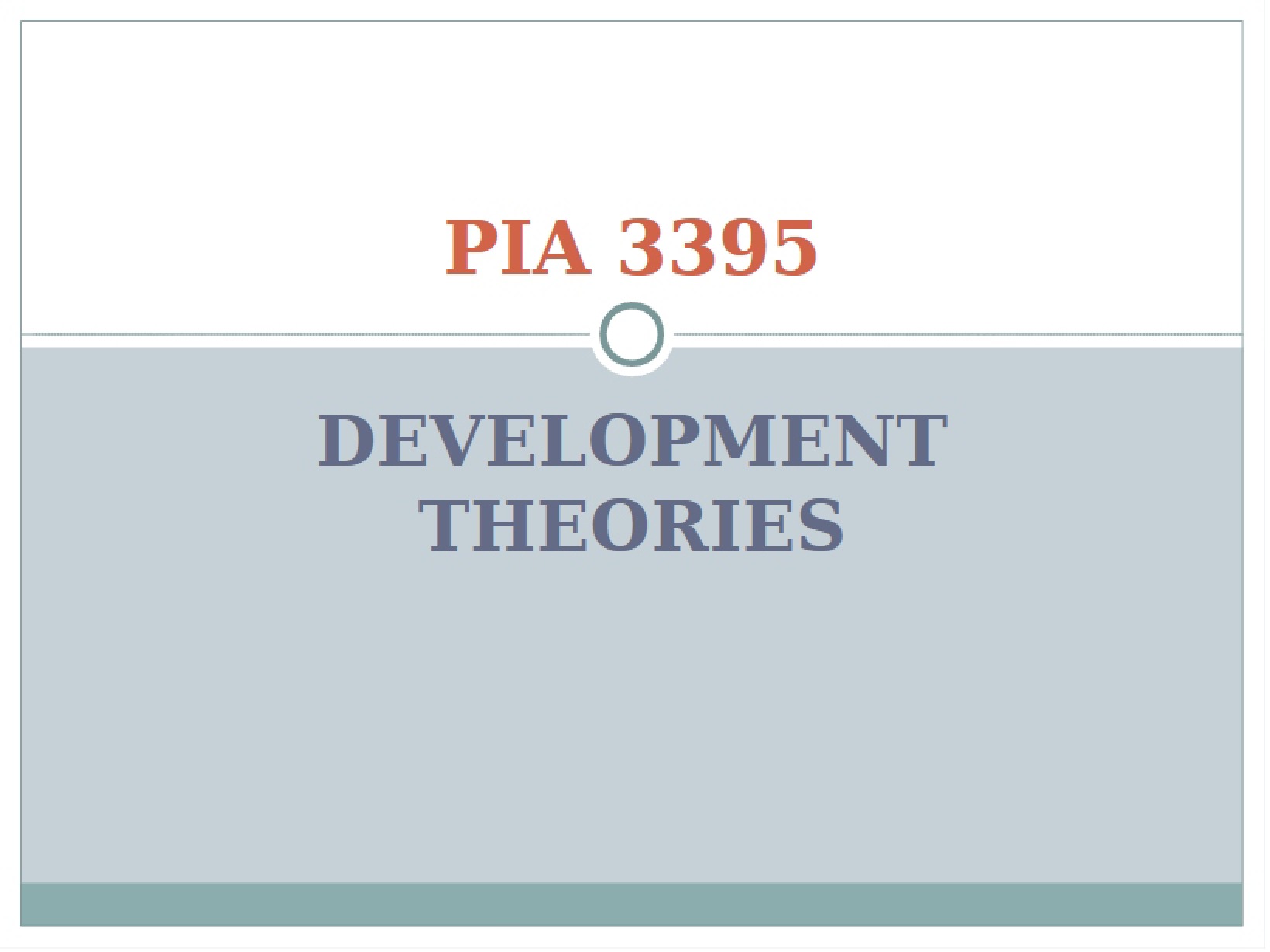 Theories of Development