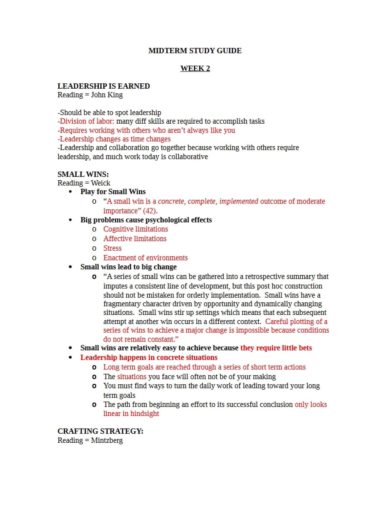 Org Studies Study Guide