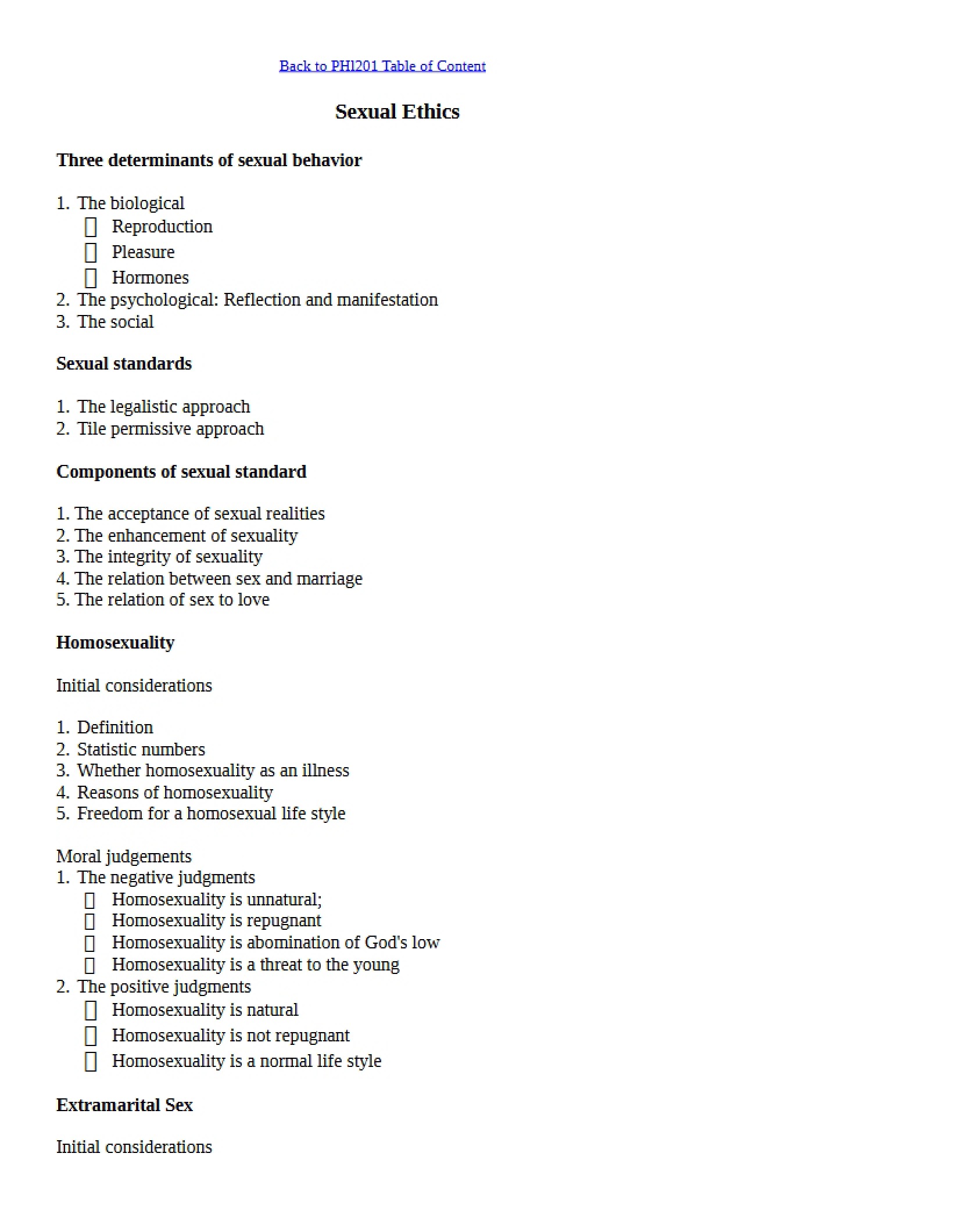 Ethics of Sexuality