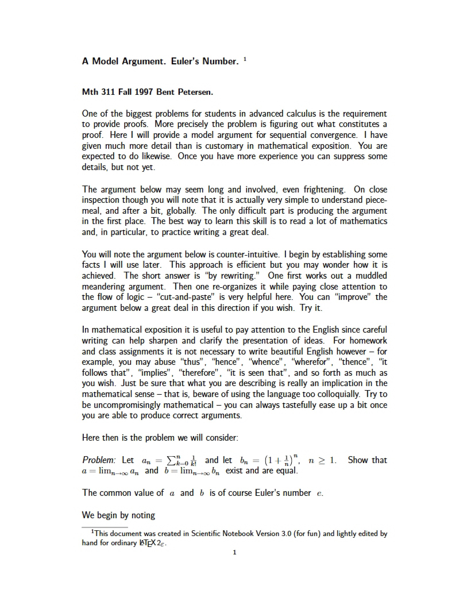 Advanced Calculus Lecture Notes
