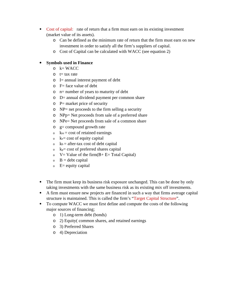 Lectures on Capital Structure and Dividend Policy
