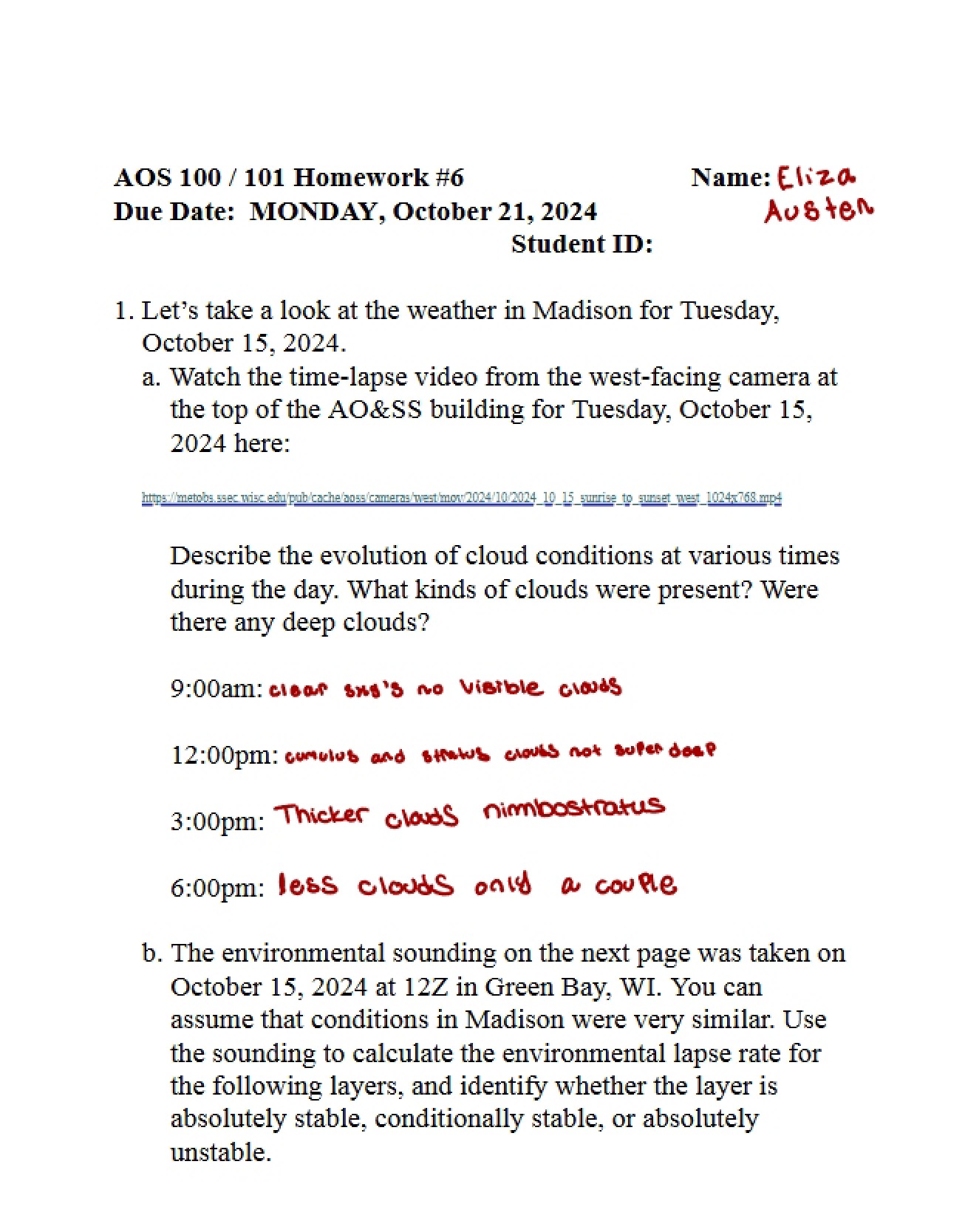 Sixth Homework Task