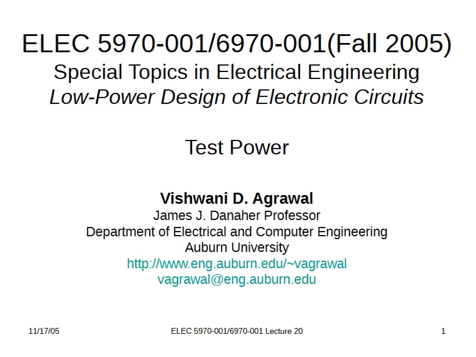 Power Testing Methods