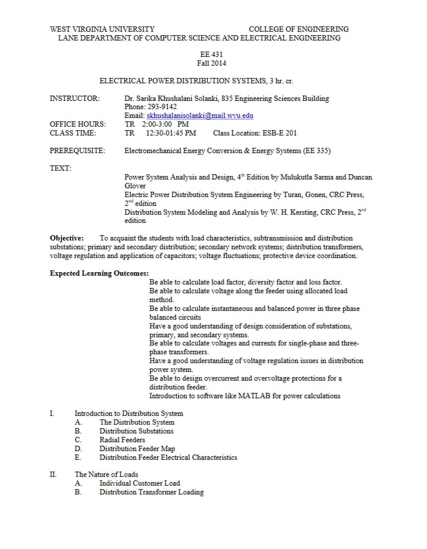 Course Syllabus