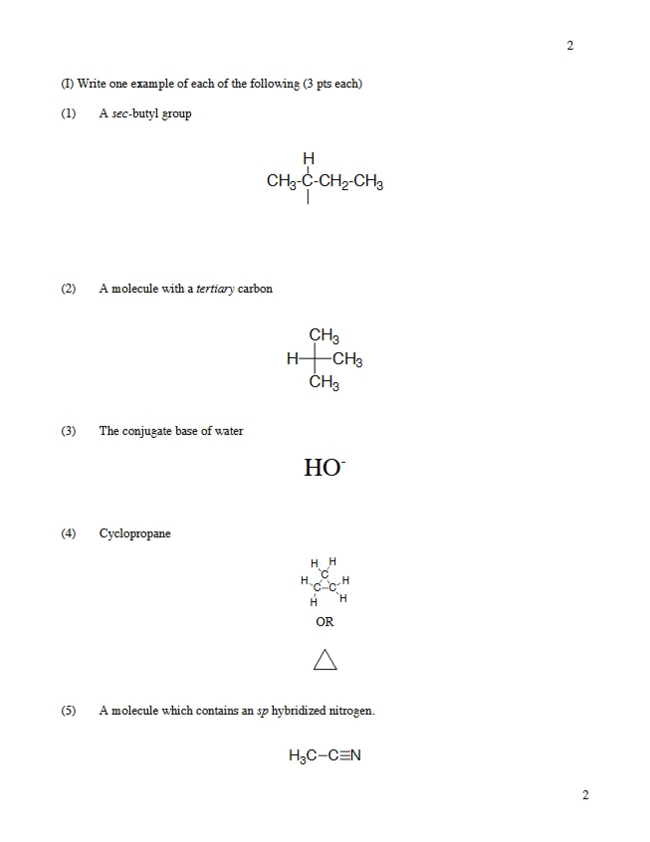 Third Sample Exam Answers