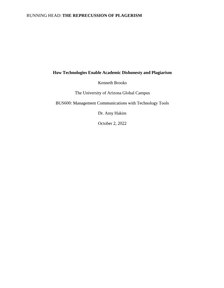 Week 1 Assignment (BUS600)