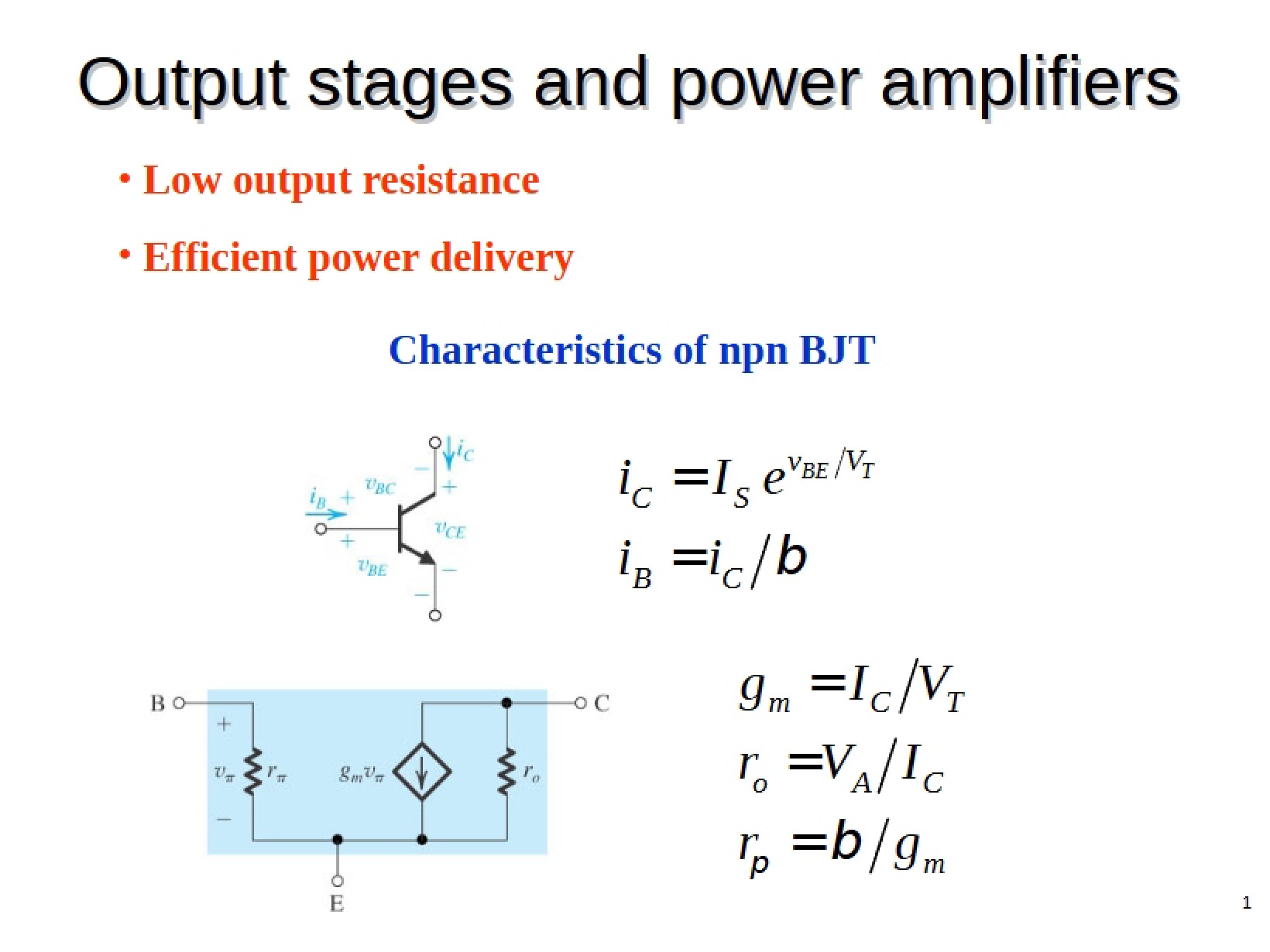 Power Amplifiers and Output Stages