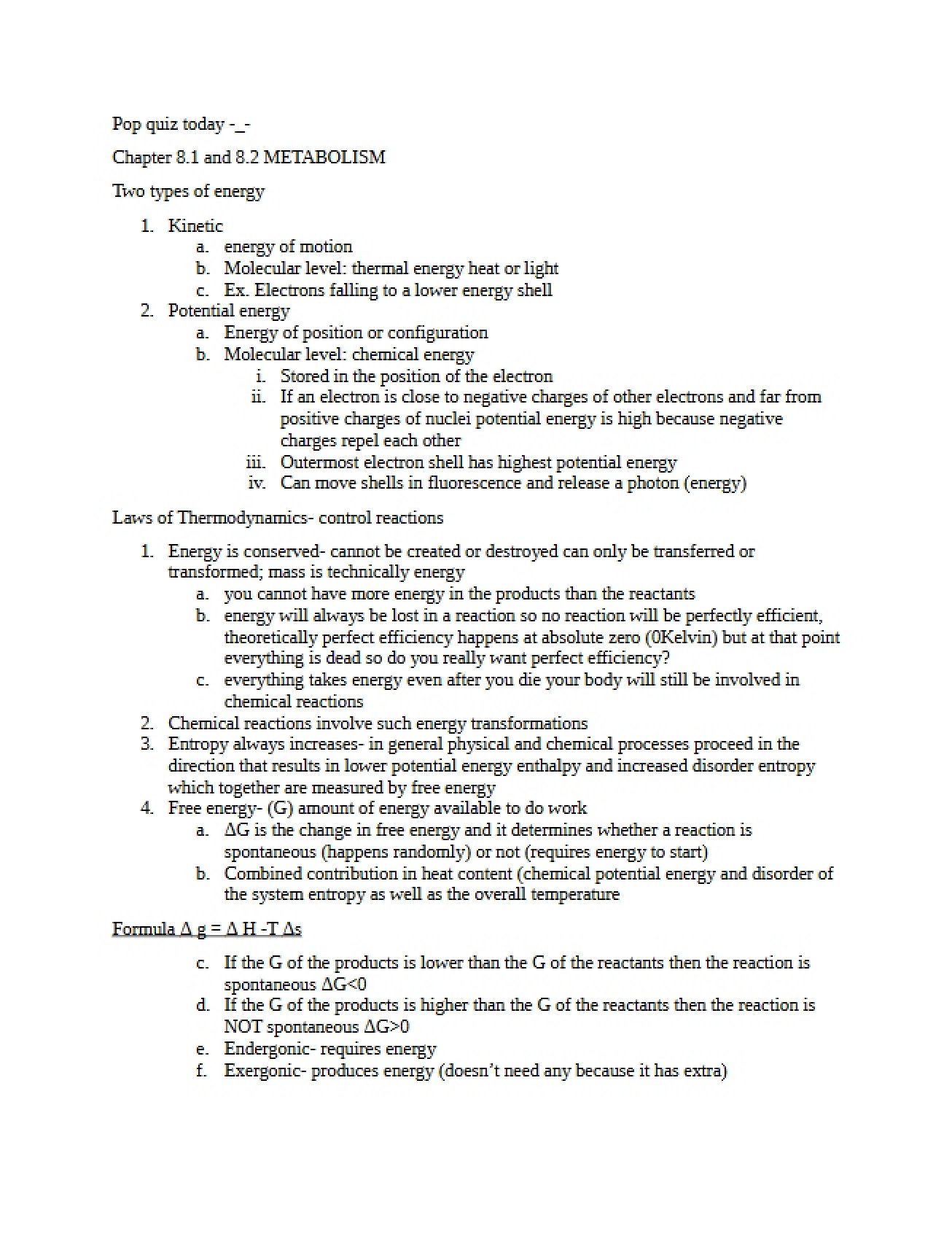 Lecture Notes from Feb 11