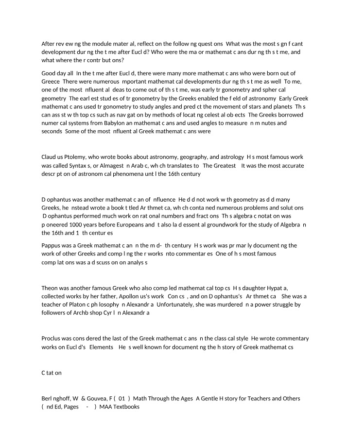 Week 9 Course Document