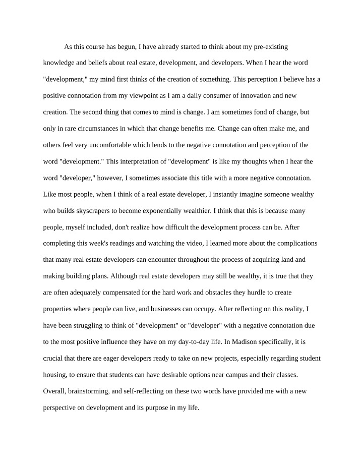 Writing Assignment - Introduction