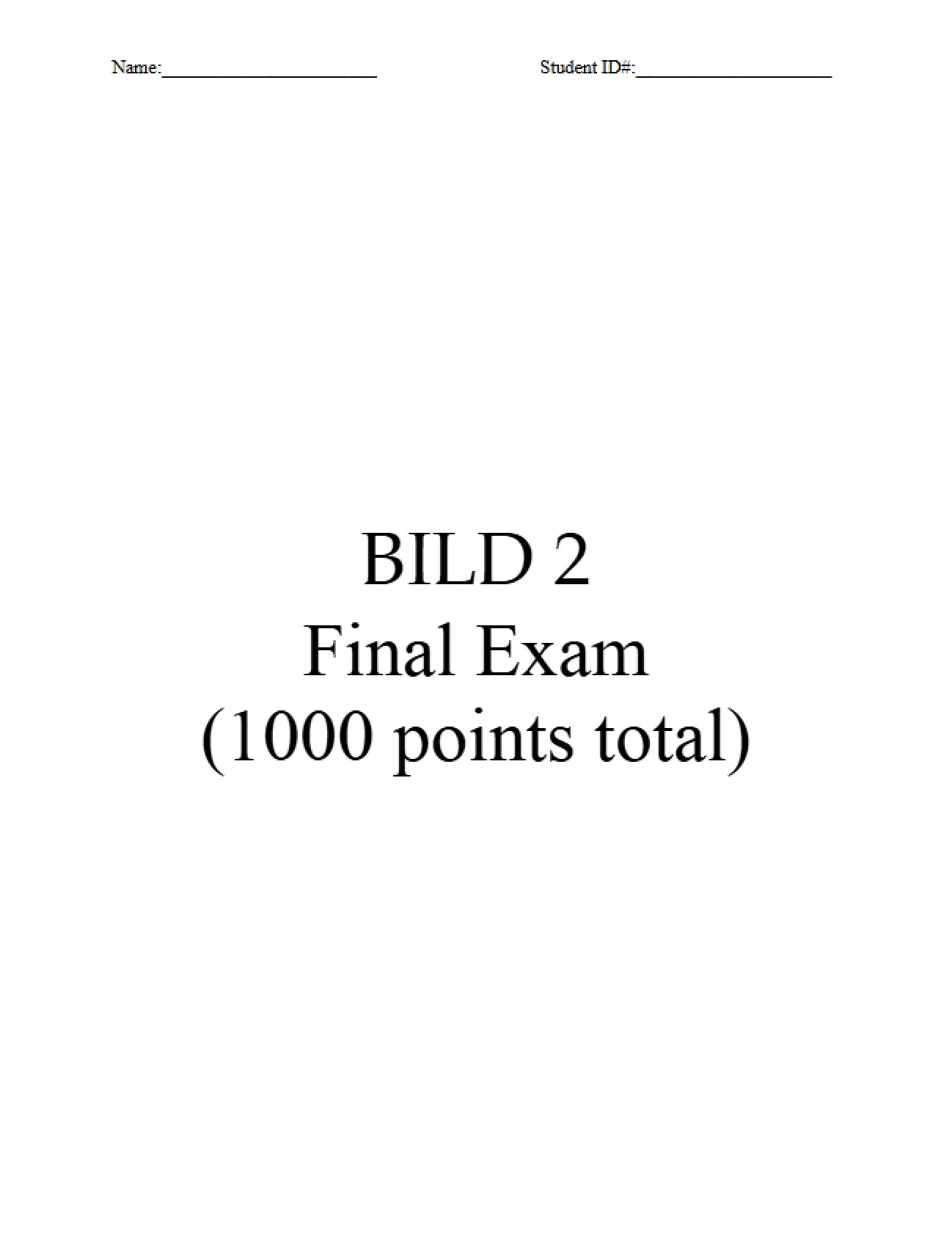 Key for Final Examination
