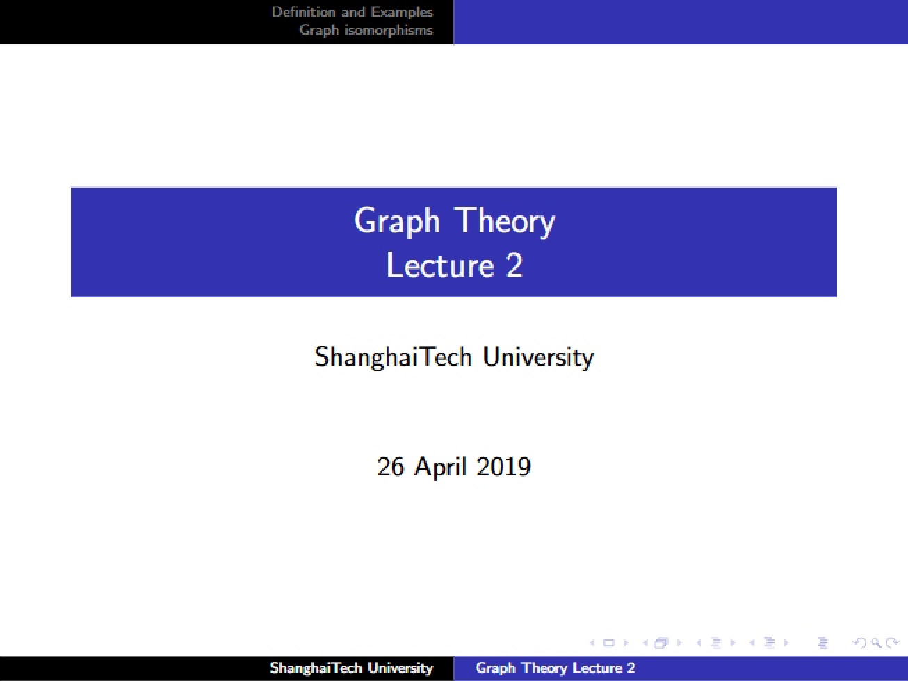 Lecture Two Graph Theory