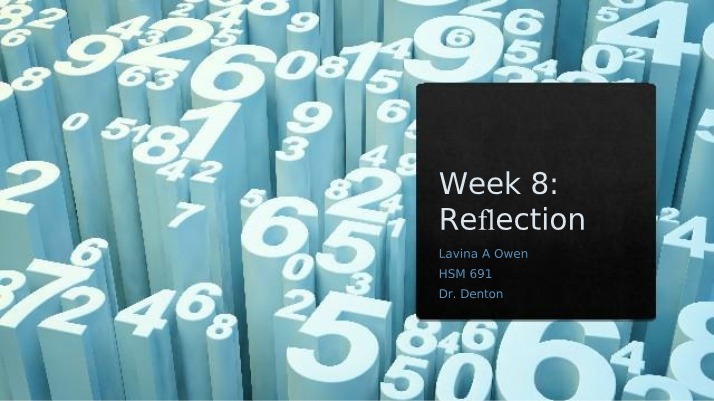 BUSINESS692 Week 8 Reflection