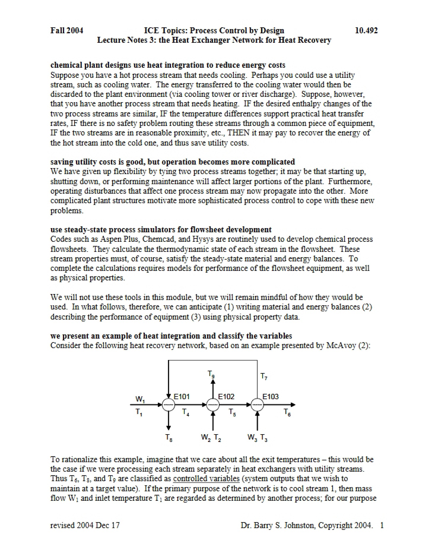 Document of Lectures