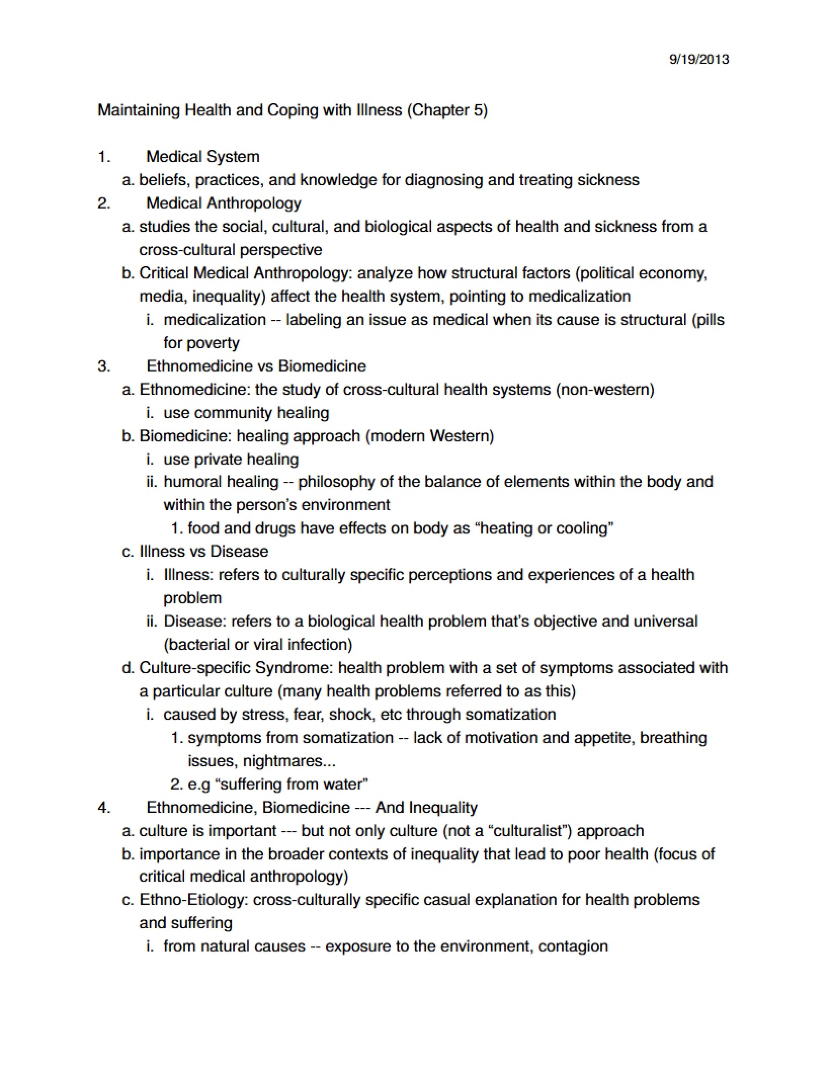 Sixth Lecture Notes