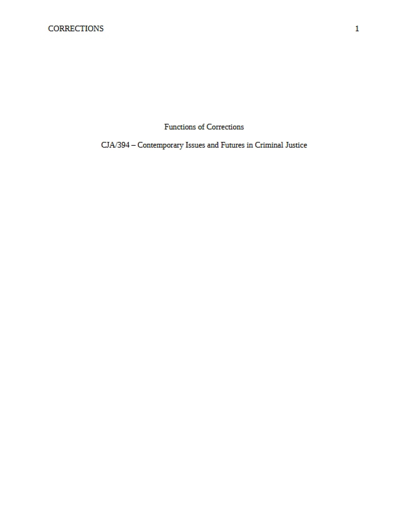 Operational Roles in Corrections