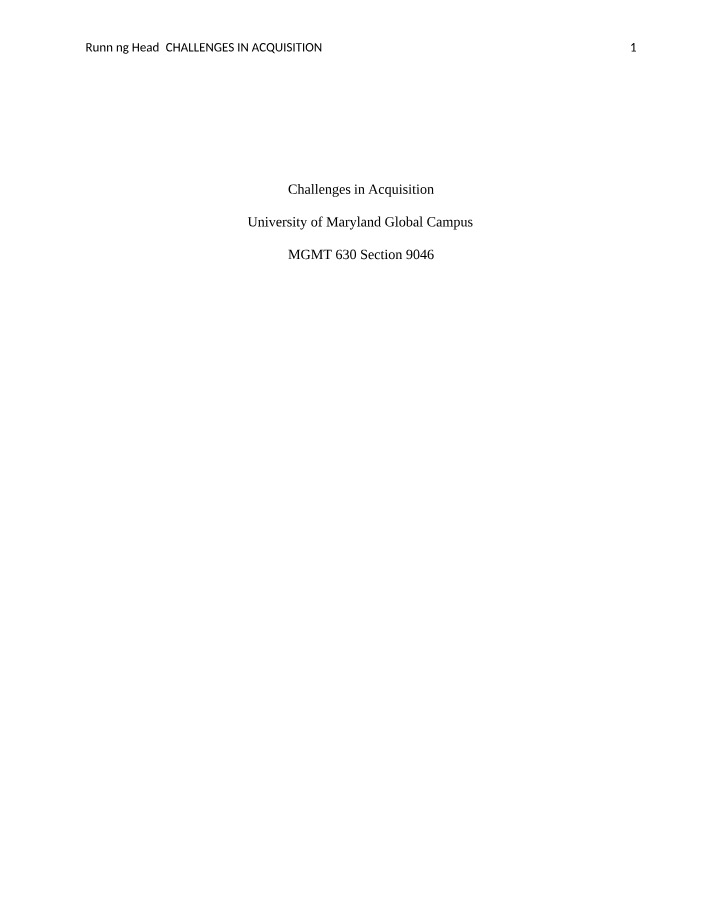Challenges in Acquisition Strategies for Successful Mergers