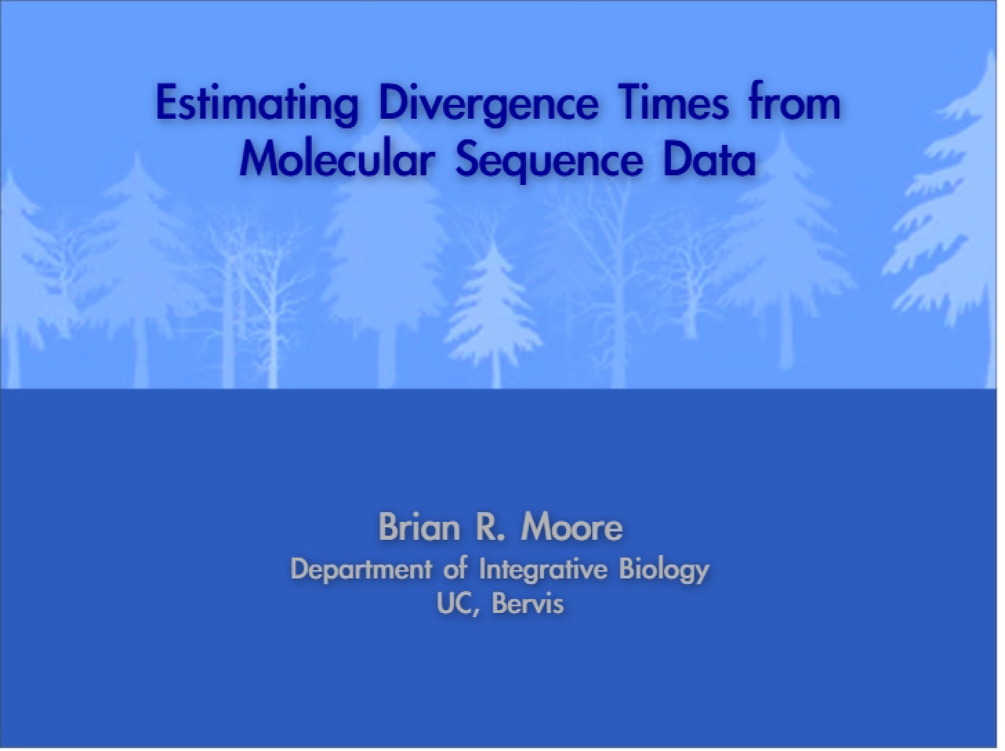 Divergence Time Estimation via Molecular Data