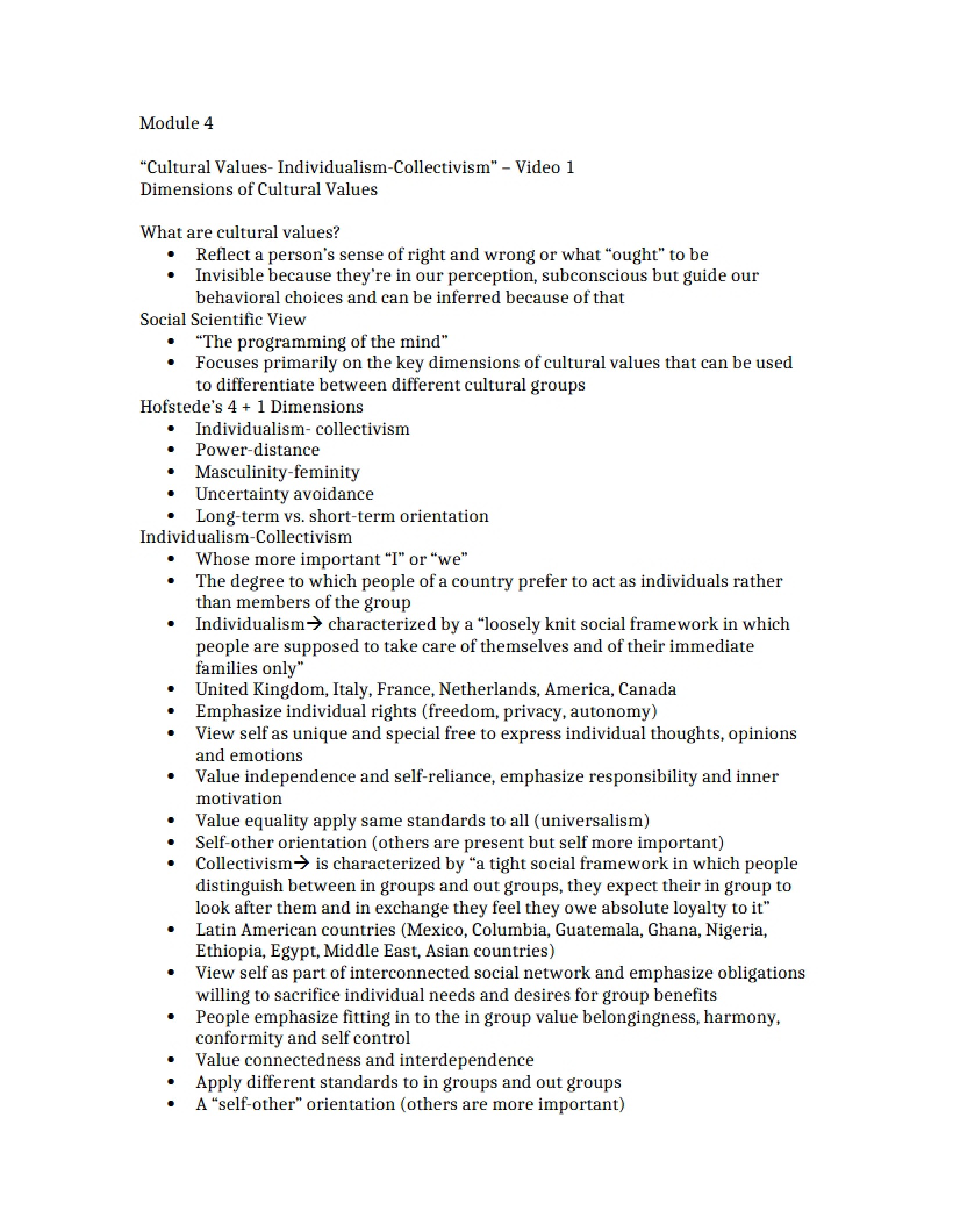 Fourth Module