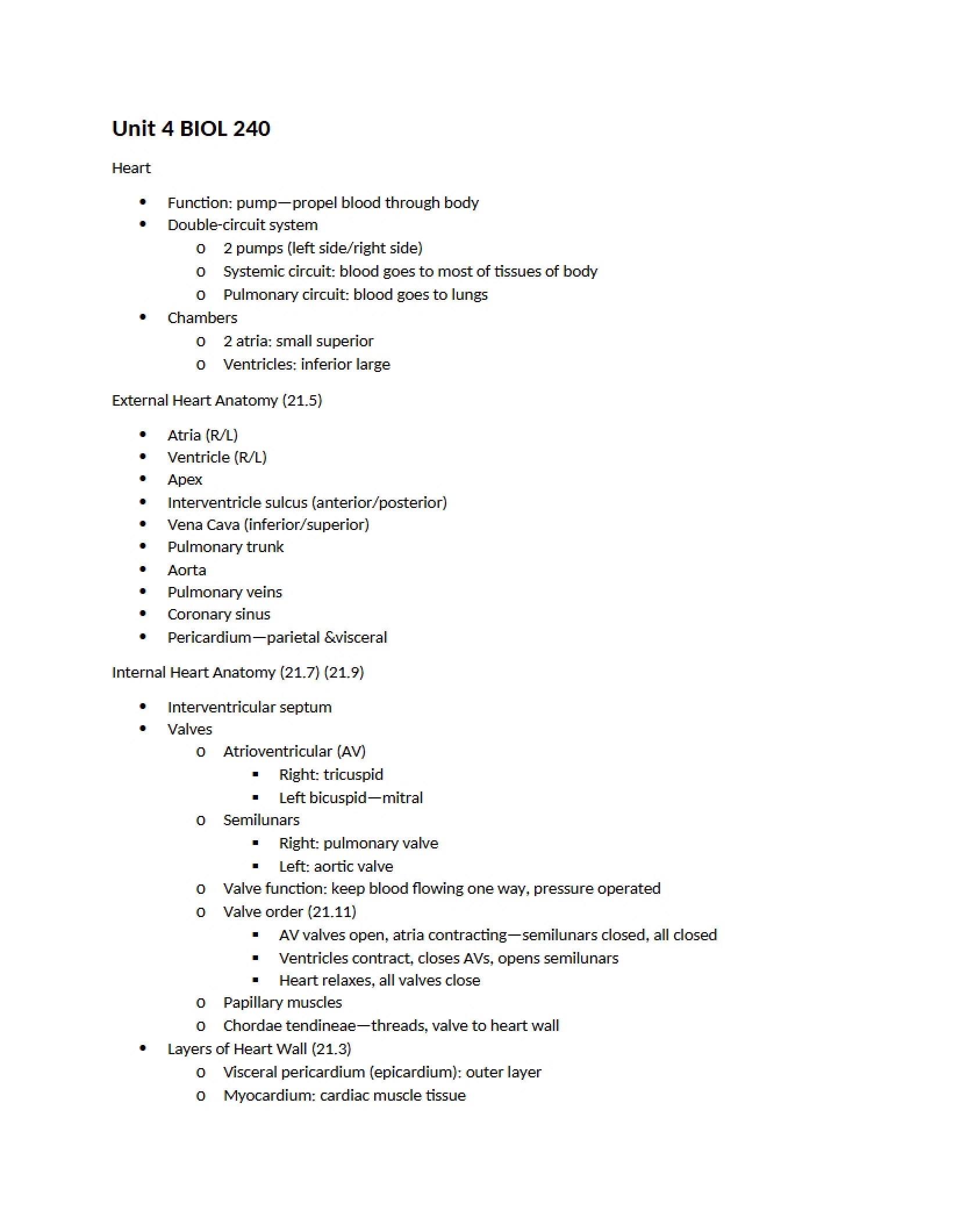 Human Anatomy Lecture Notes