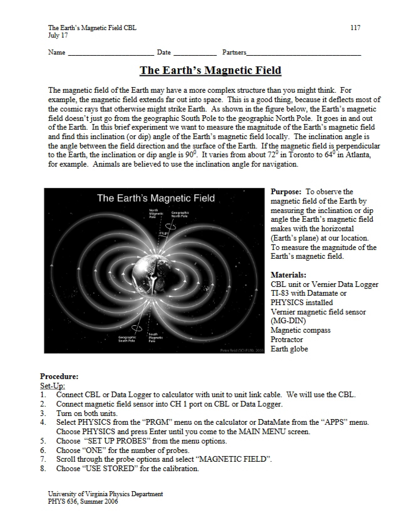 Magnetic Field of Earth