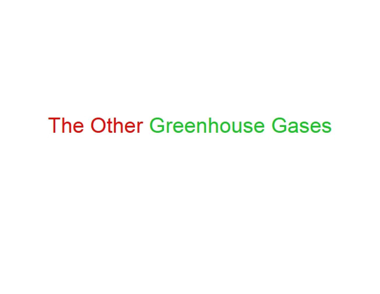Overview of Greenhouse Gases