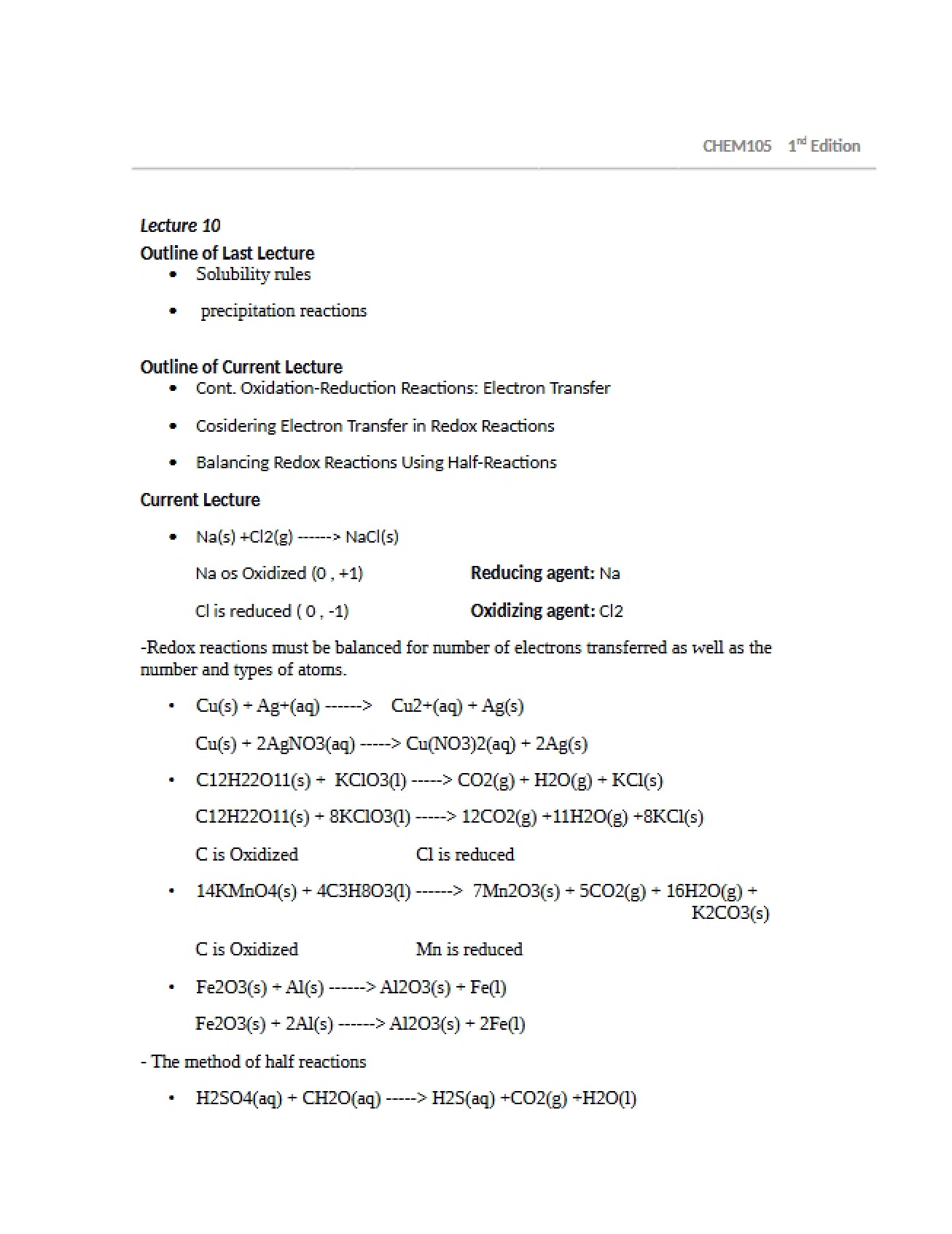 Redox Reaction Balancing