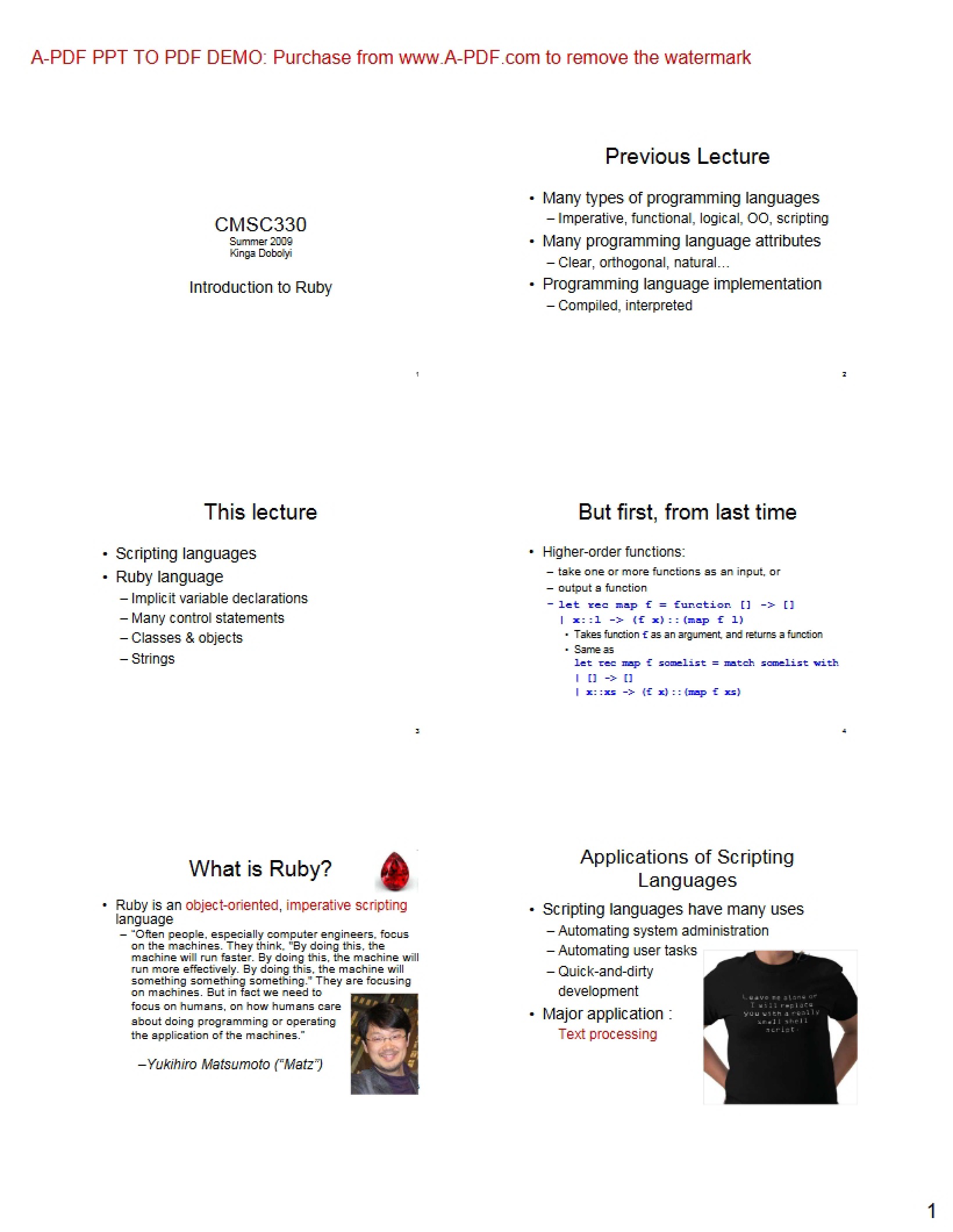 Ruby Introduction