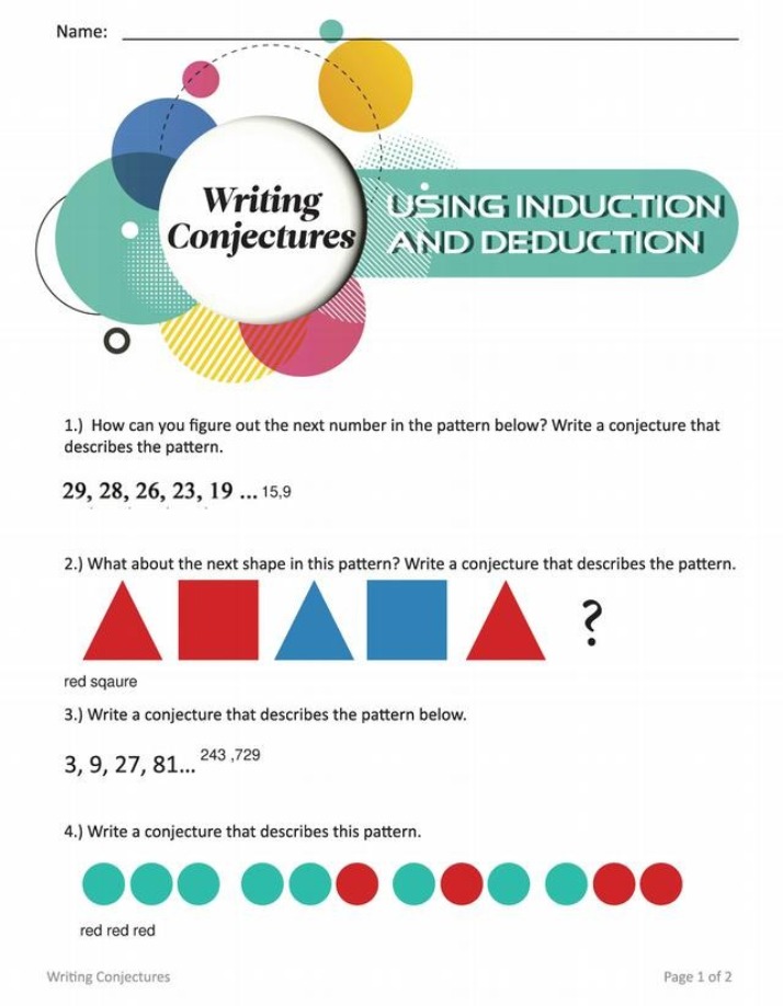 Writing Conjectures on Shapes, Patterns, and Relationships