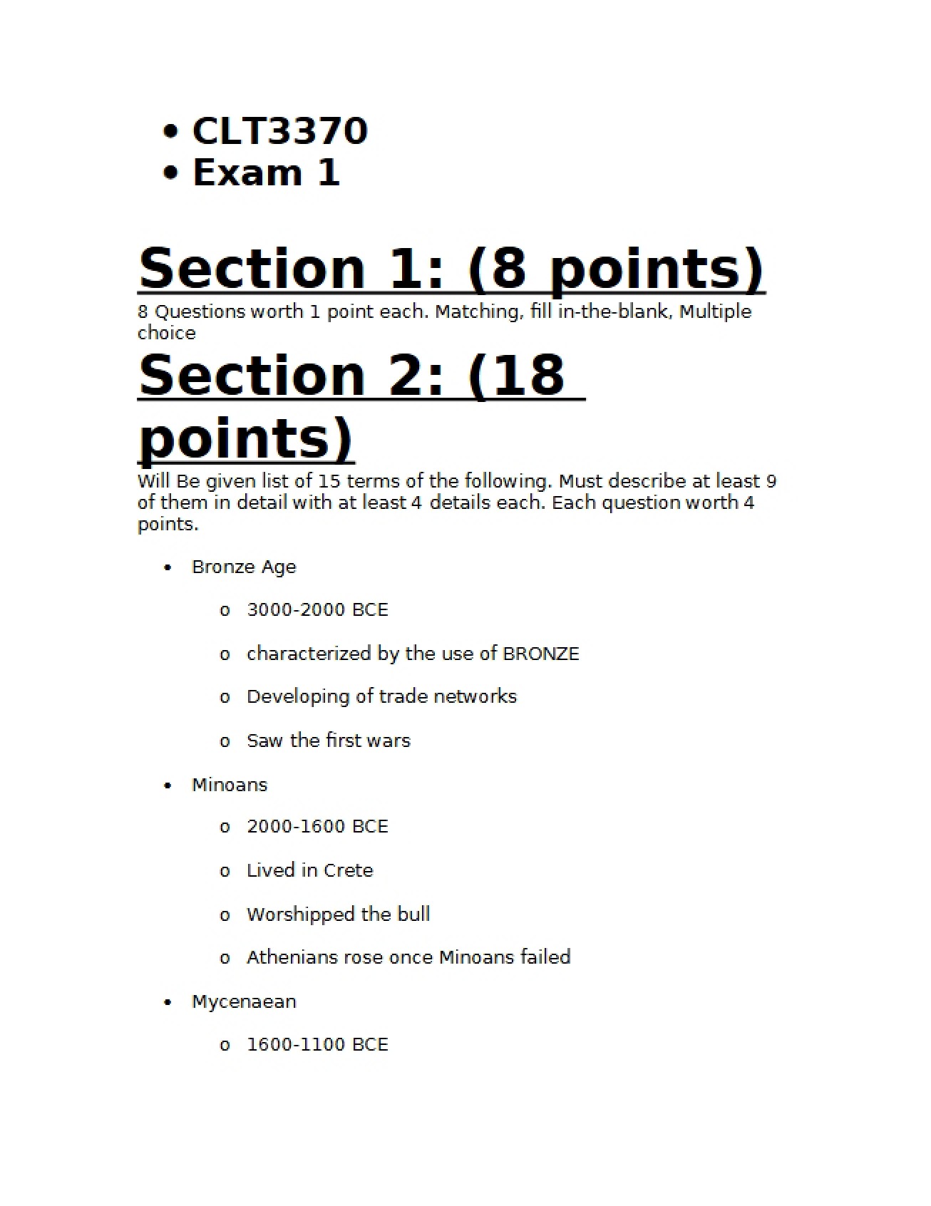First Examination