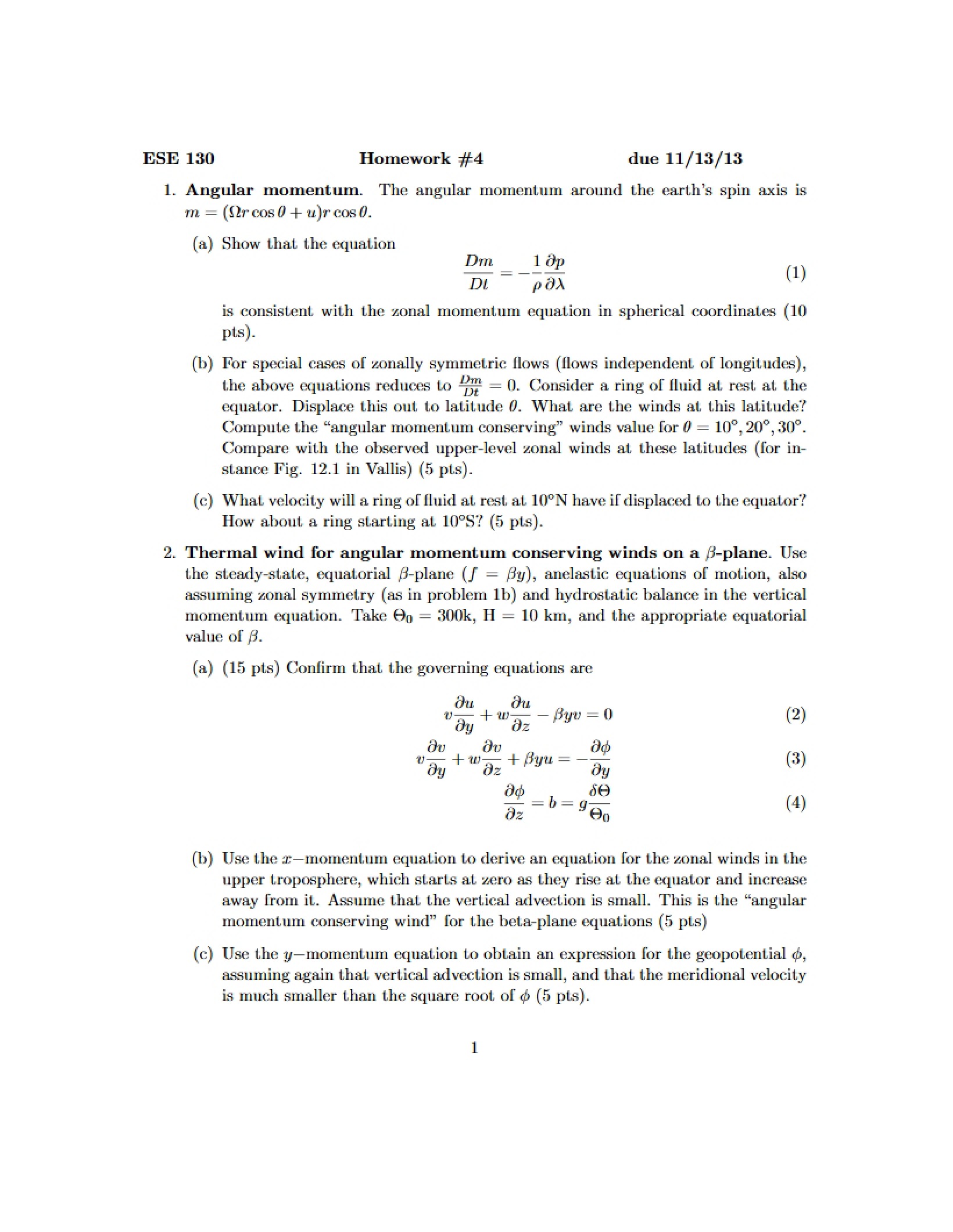 Fourth Homework for ESE 130