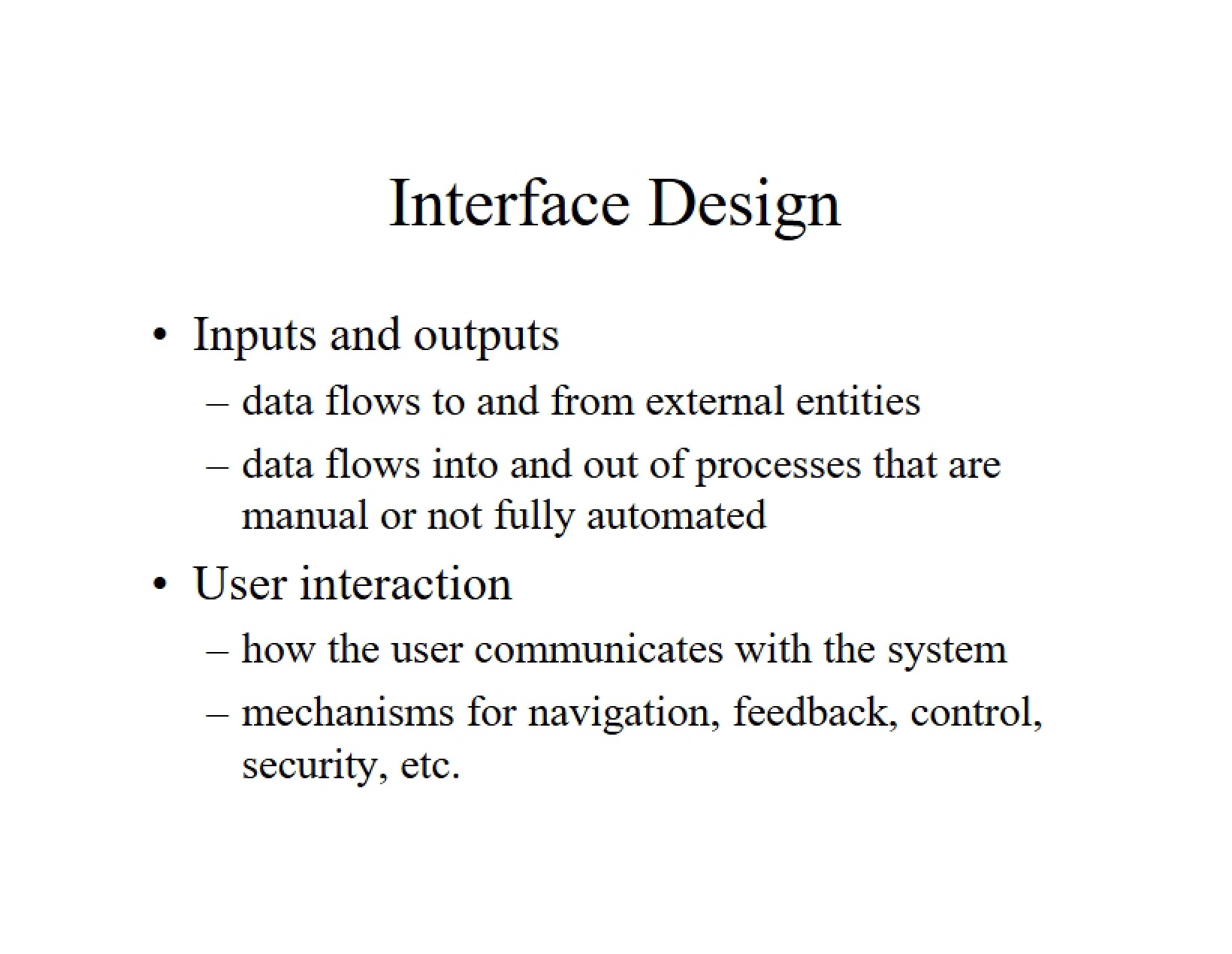 Designing Interfaces