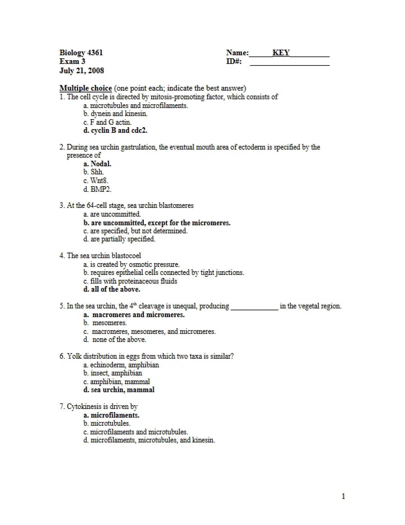 Third Examination