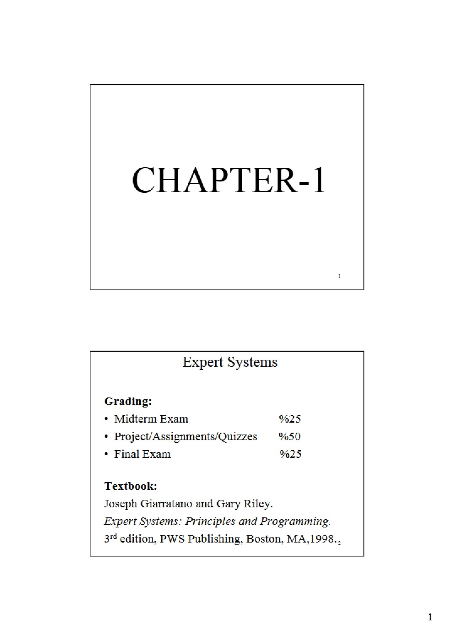 Notes of Lecture