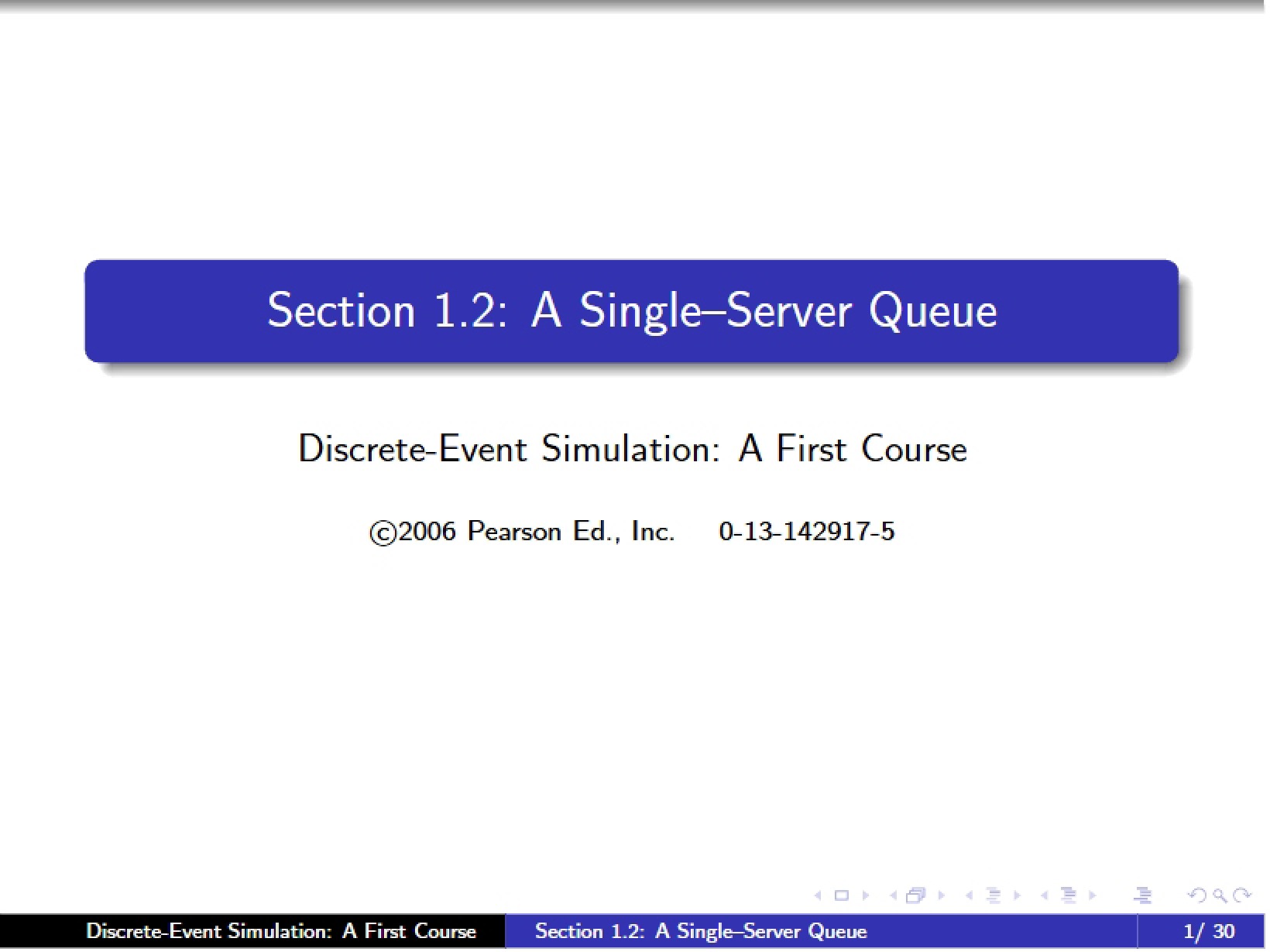 Queueing with a Single Server