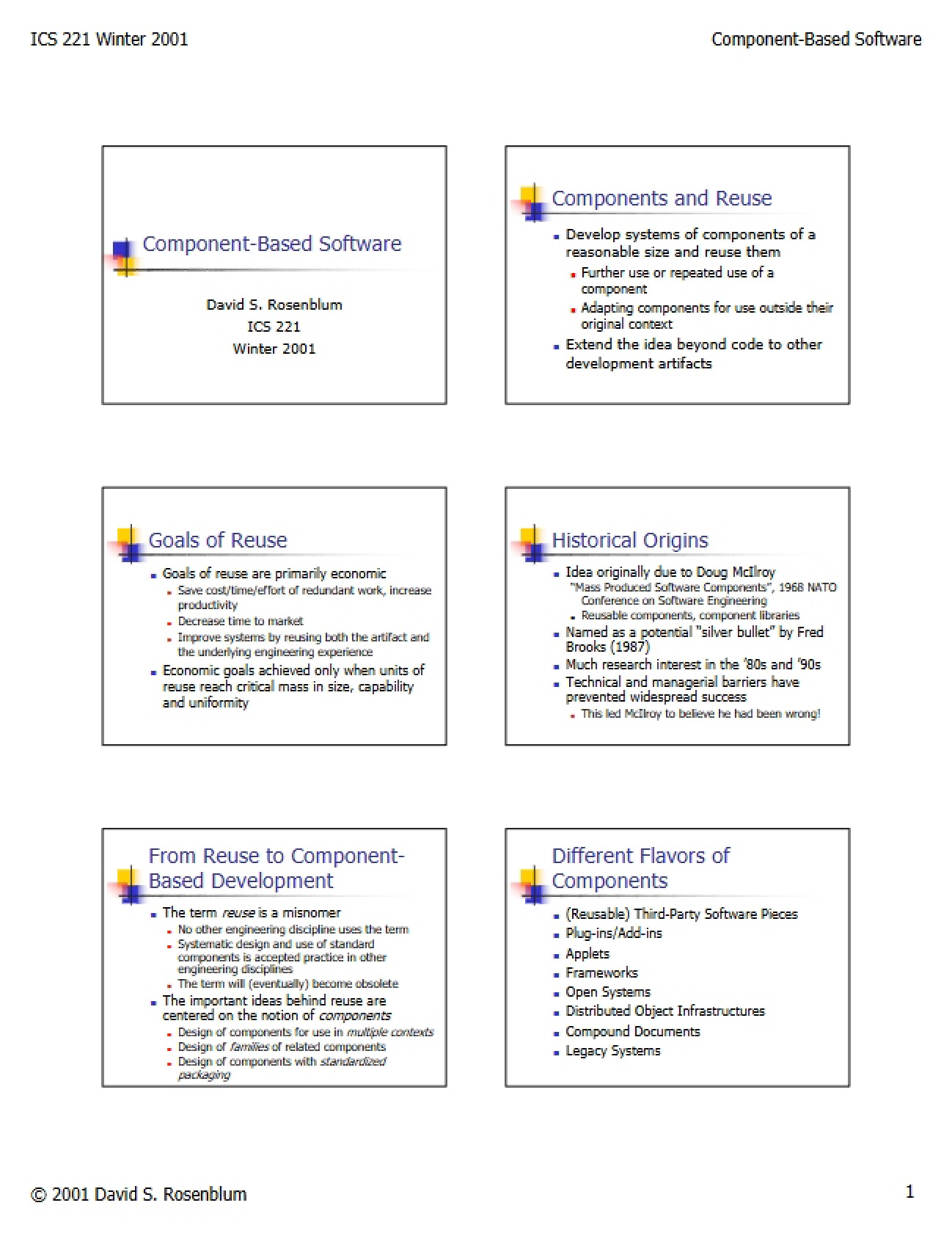 Software Based on Components