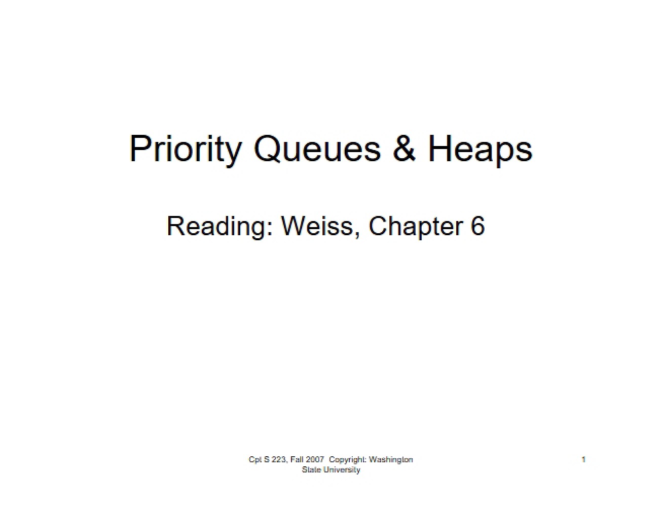 Heaps and Priority Queues