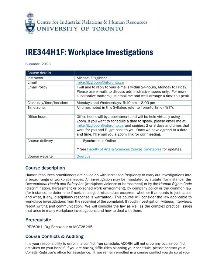 IRE344 Summer 2023 Syllabus
