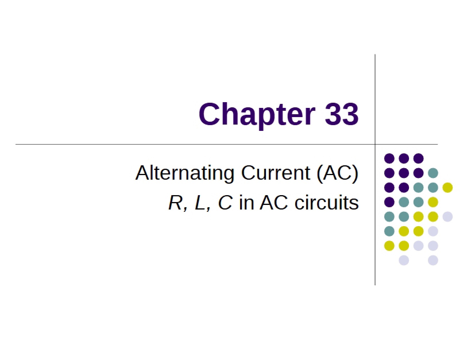 AC Circuits R, L, C Components