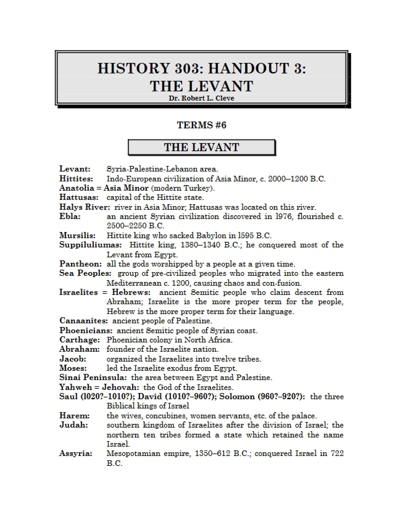 Levant Region