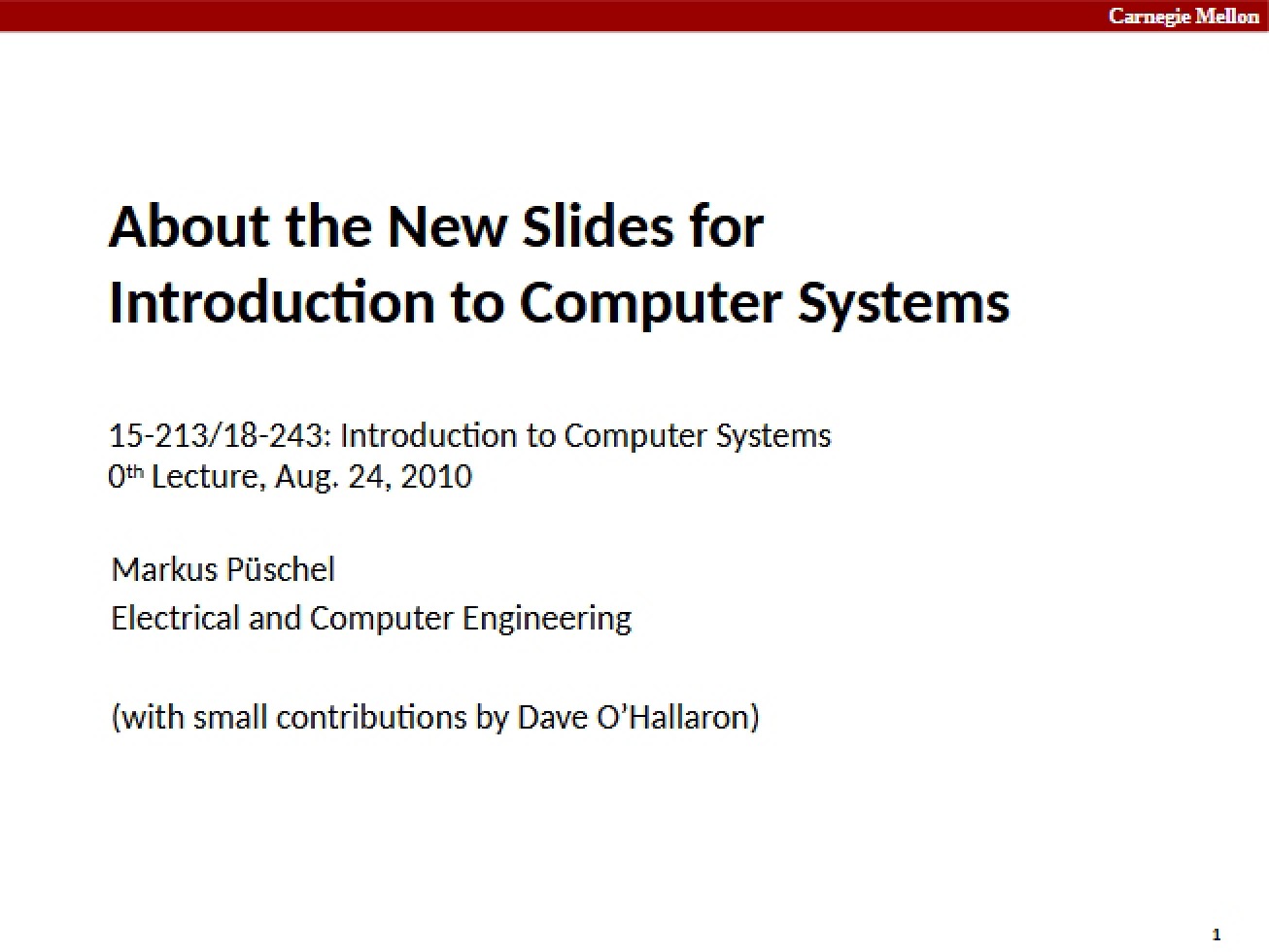 General Lecture Material