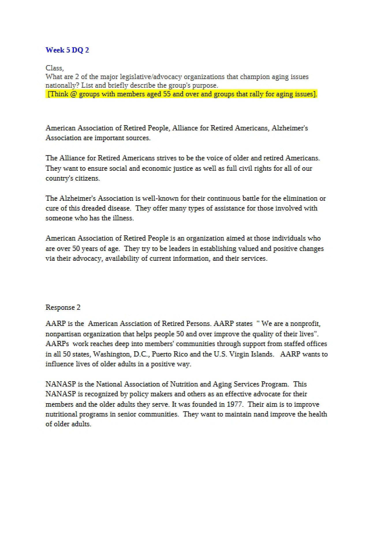 Narrative Task