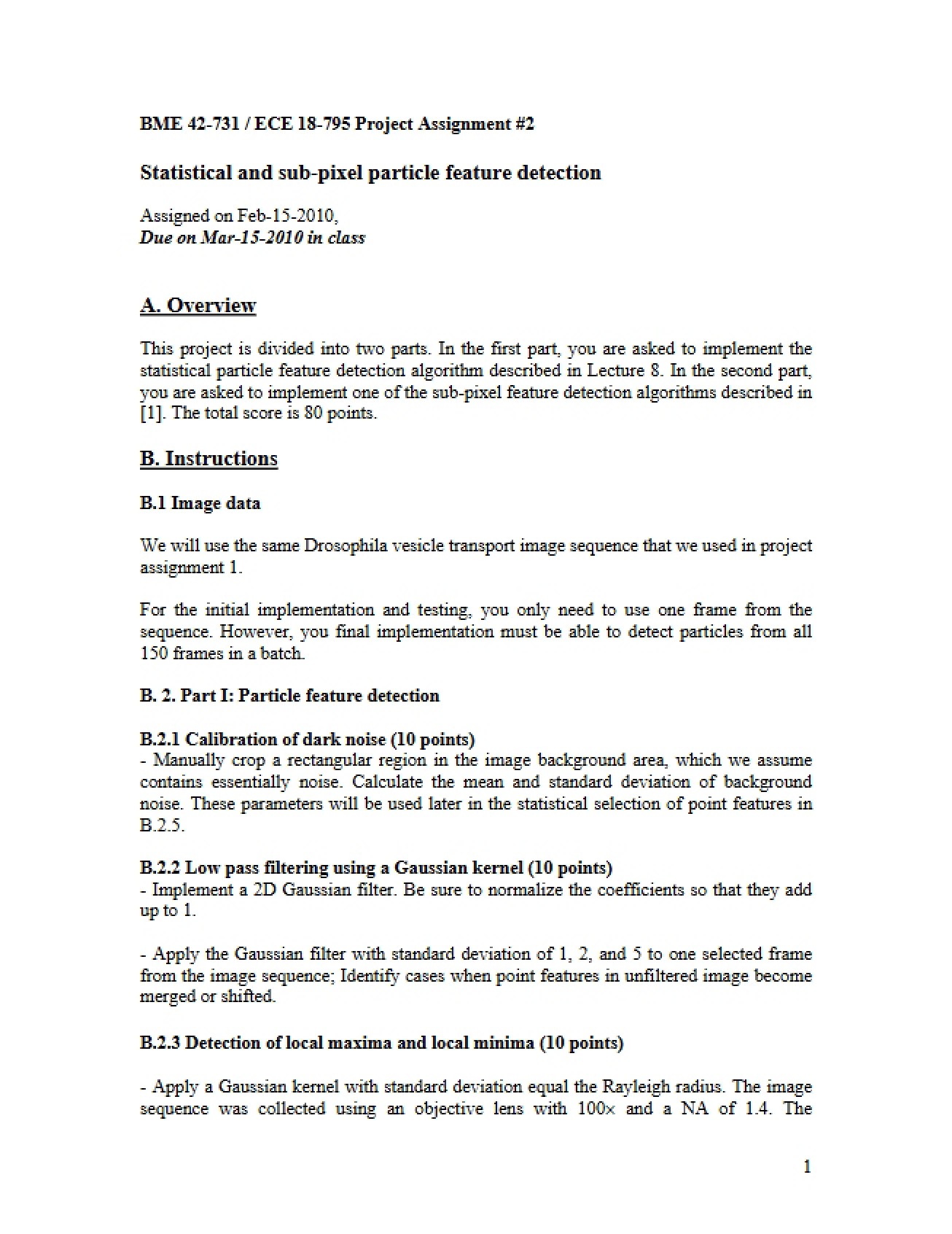 Handout for Project 2