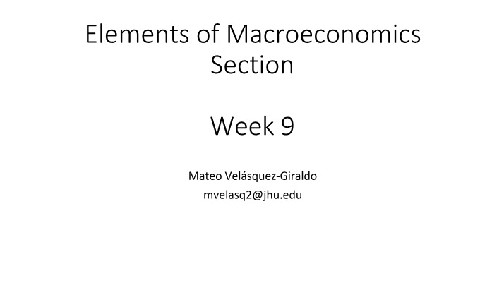 Week 9 Slides