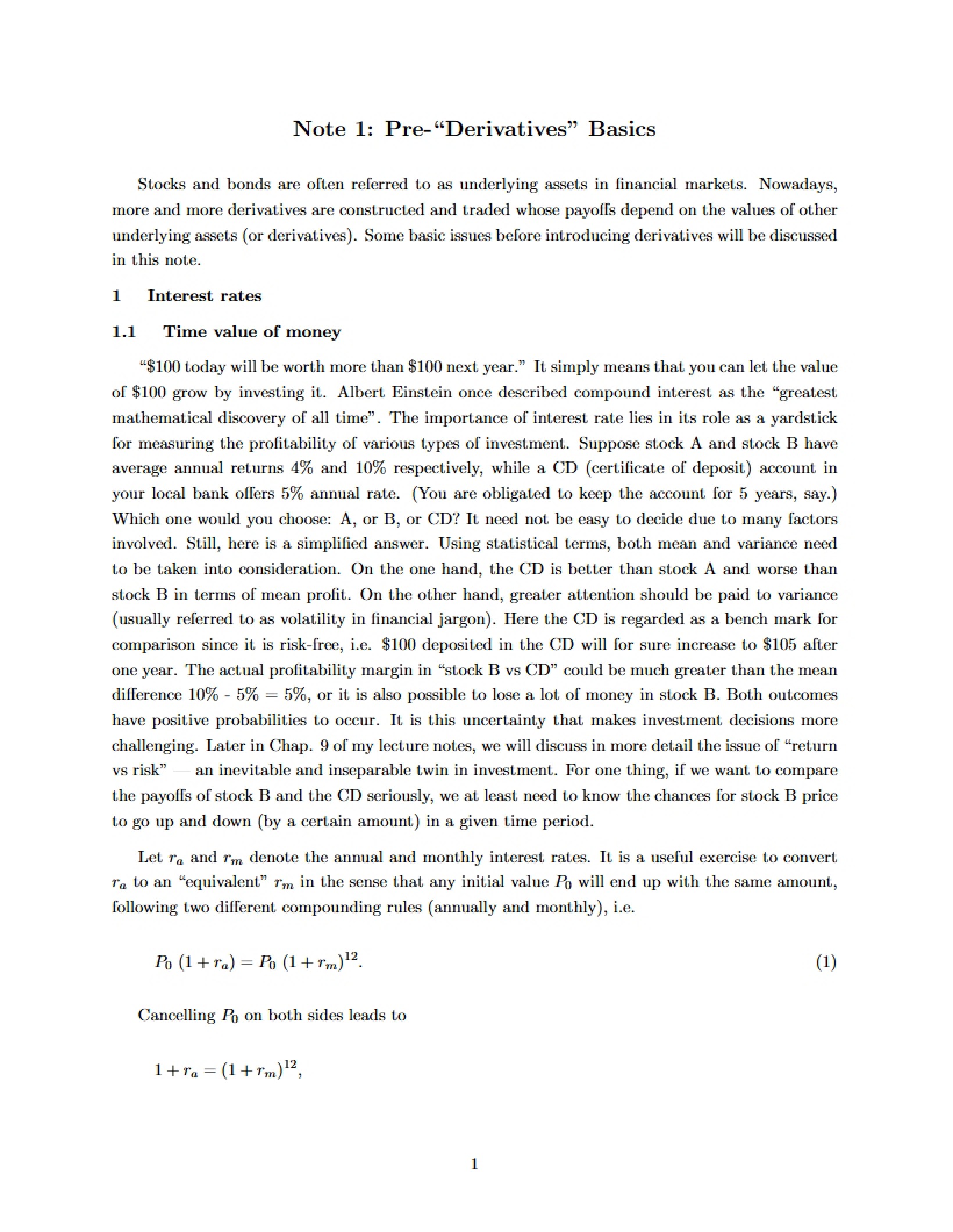 Special Problems Lecture Notes