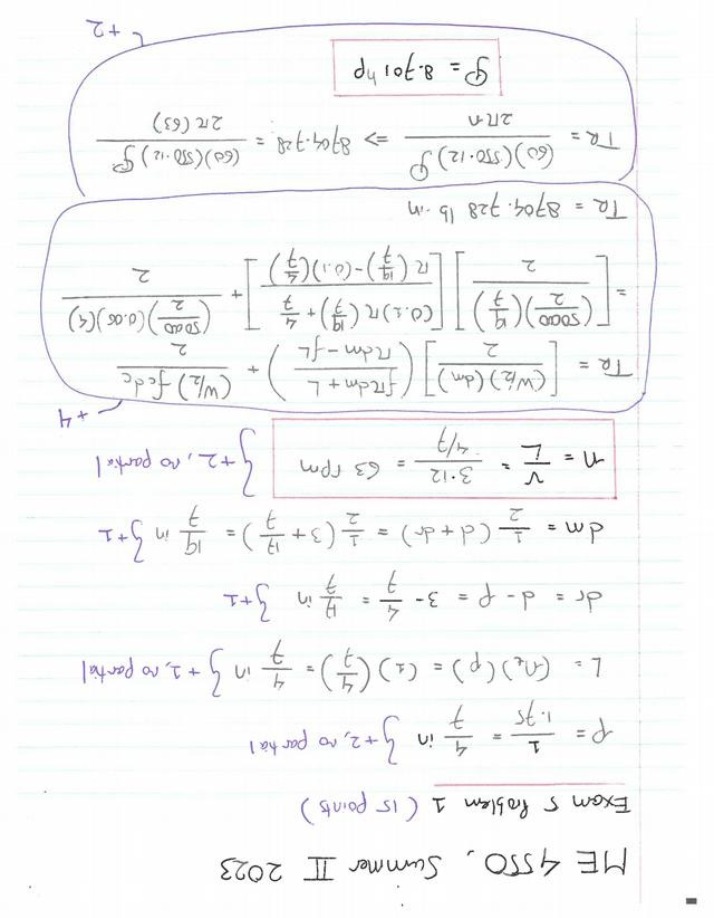 Grading Rubric for Exam 5