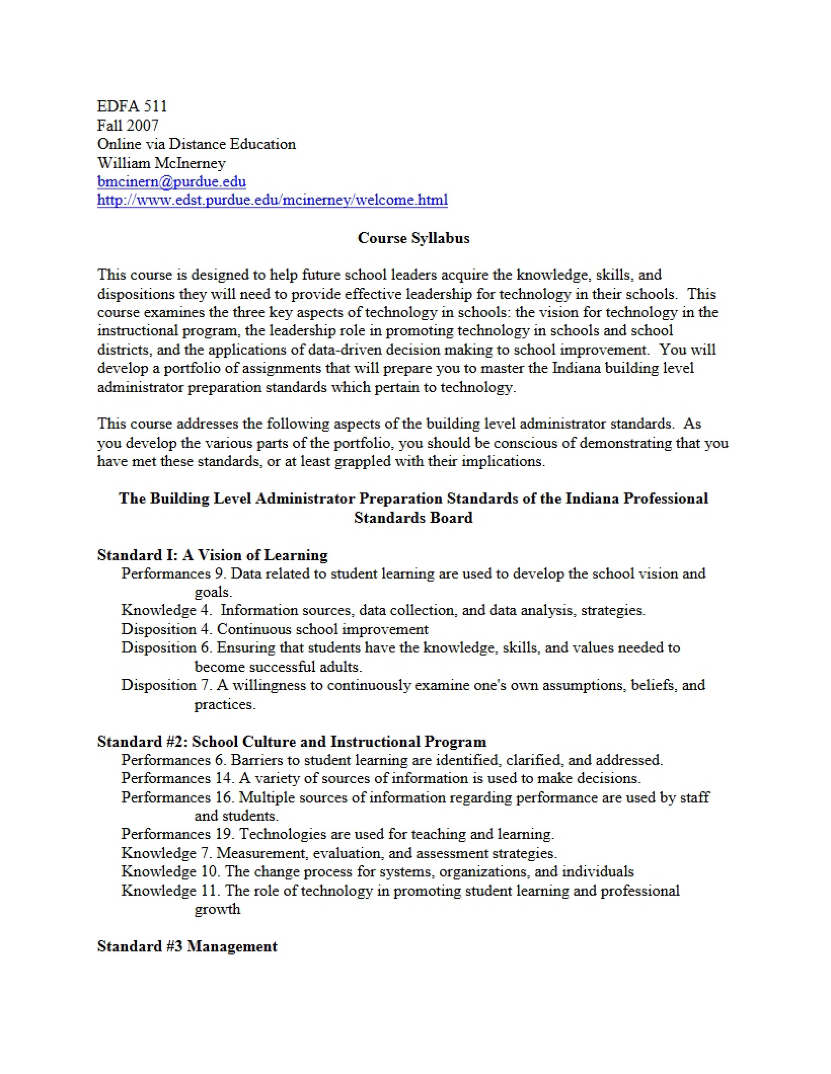 Syllabus - 10 Pages