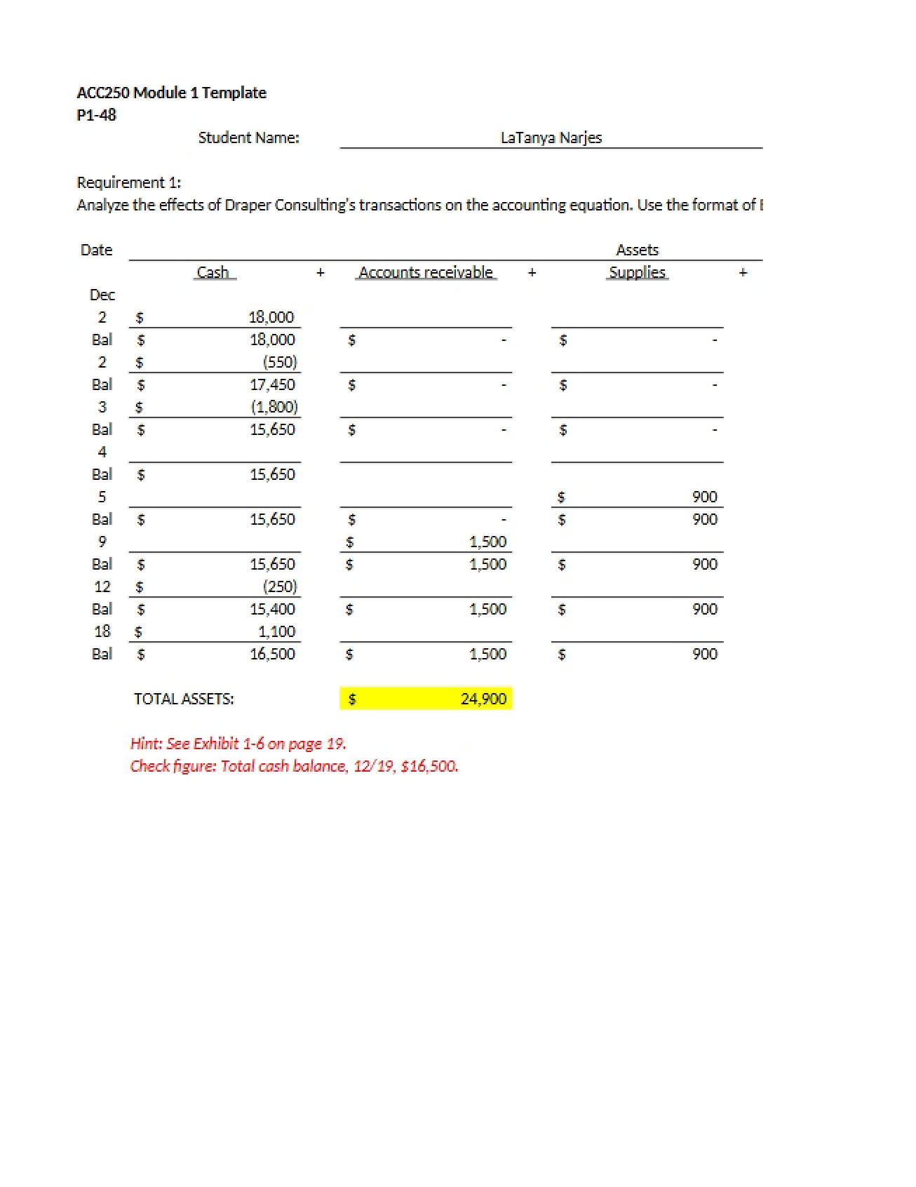 Template for Module 1